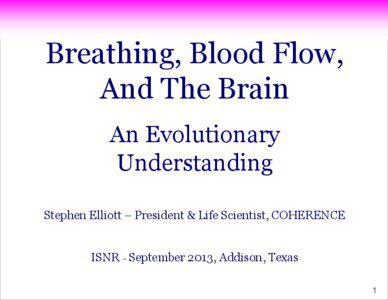 Breathing, Blood Flow, And The Brain An Evolutionary