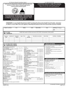 131 - Food borne disease: mushroom poisoning