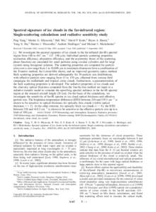 JOURNAL OF GEOPHYSICAL RESEARCH, VOL. 108, NO. D18, 4569, doi:[removed]2002JD003291, 2003  Spectral signature of ice clouds in the far-infrared region: Single-scattering calculations and radiative sensitivity study Ping Y