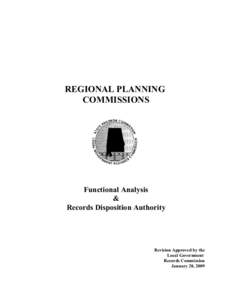 REGIONAL PLANNING COMMISSIONS Functional Analysis & Records Disposition Authority