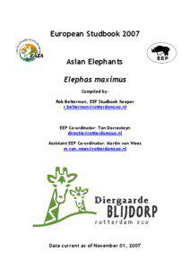 European Studbook[removed]Asian Elephants