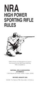 NRA  HIGH POWER SPORTING RIFLE RULES