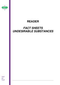 READER FACT SHEETS UNDESIRABLE SUBSTANCES INDEX