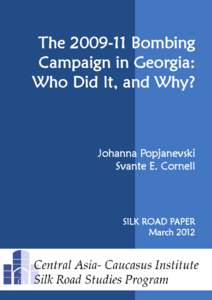 Asia / Caucasus / Abkhazia / Western Asia / South Ossetia / Georgia / Svante Cornell / Tbilisi / Responsibility for the 2008 South Ossetia war / Geography of Europe / Europe / South Ossetia war