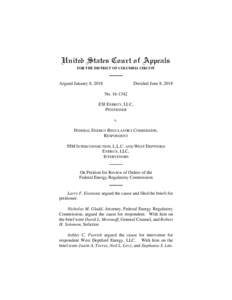 United States Court of Appeals FOR THE DISTRICT OF COLUMBIA CIRCUIT Argued January 8, 2018  Decided June 8, 2018
