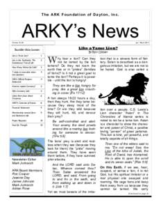 T h e AR K F o u n d a t i o n o f D a yt o n , I n c .  ARKY’s News Volume 18, #4