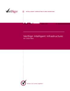 I NTE LLI G E NT I N F R A STR U C TU R E OVE RVI E W  VeriSign Intelligent Infrastructure: An Overview  I NTE LLI G E NT I N F R A STR U C TU R E OVE RVI E W