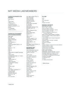 MIT MEDIA LAB MEMBERS CONSORTIUM RESEARCH LAB MEMBERS