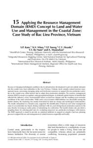 15  Applying the Resource Management Domain (RMD) Concept to Land and Water Use and Management in the Coastal Zone: Case Study of Bac Lieu Province, Vietnam