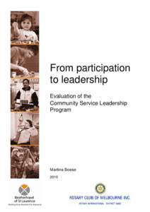 From participation to leadership: evaluation of the Community Service Leadership Program