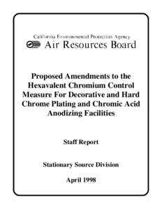 Corrosion prevention / Coatings / Occupational safety and health / Emission standards / Air pollution in the United States / Chrome plating / Plating / Hexavalent chromium / Chromium / Chemistry / Software / Matter