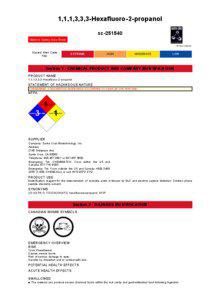 1,1,1,3,3,3-Hexafluoro-2-propanol sc[removed]Material Safety Data Sheet
