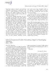 g[removed]Administration of George W. Bush, [removed]July 1 help that country to found a just and representative government as promised. Our goal is a swift transition to Iraqi control of their own affairs. People of Iraq