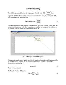 Cutoff Frequency  output   has a