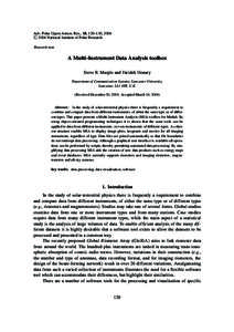 Adv. Polar Upper Atmos. Res., 18, 120–130, 2004 Â 2004 National Institute of Polar Research Research note A Multi-Instrument Data Analysis toolbox Steve R. Marple and Farideh Honary