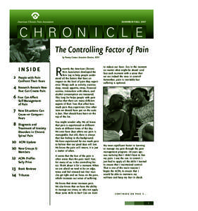 Health / Chronic pain / Low back pain / Back pain / Suffering / Fibromyalgia / Fear / Anxiety / Complex regional pain syndrome / Pain / Medicine / Mind