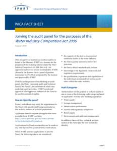 Microsoft Word - WICA - Fact Sheet - Joining the Audit Panel - Updated Version - 18 November 2009.DOC