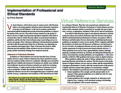 Special Section  Bulletin of the American Society for Information Science and Technology – December/January 2008 – Volume 34, Number 2 Implementation of Professional and Ethical Standards