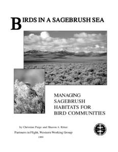 B  IRDS IN A SAGEBRUSH SEA MANAGING SAGEBRUSH