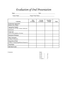 Microsoft Word - Evaluation of Oral Presentation