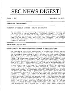 SEC News Digest, [removed]