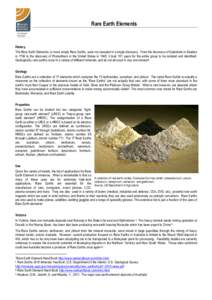 Microsoft Word - Minerals Thematic and Fact Sheets - Fact Sheets - Rare Earth Minerals - No table.DOCX