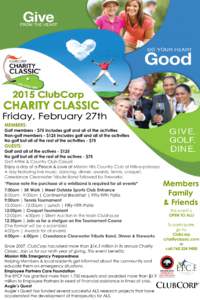 2015 ClubCorp Charity Classic Poster