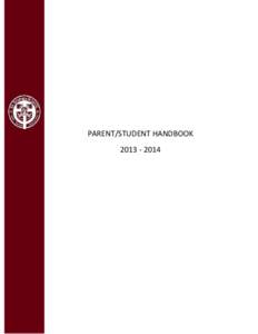 PARENT/STUDENT HANDBOOK[removed] PARENT/STUDENT HANDBOOK[removed]Message to Parents