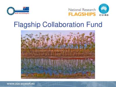 Flagship Collaboration Fund  Key points • CSIRO & the National Research Flagships Program • The Fund