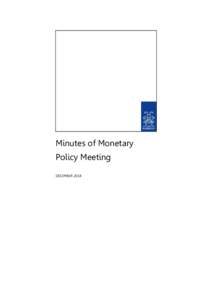 Minutes of Monetary Policy Meeting, December 2014