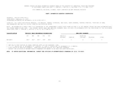 GENERAL PREVAILING WAGE APPRENTICE SCHEDULE MADE BY THE DIRECTOR OF INDUSTRIAL RELATIONS PURSUANT TO CALIFORNIA LABOR CODE PART 7, CHAPTER 1, ARTICLE 2, SECTIONS 1770, 1773 AND[removed]FOR COMMERCIAL BUILDING, HIGHWAY, HE