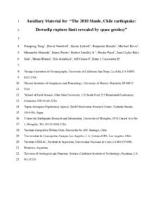 1  Auxiliary Material for “The 2010 Maule, Chile earthquake: 2