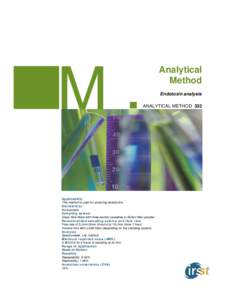 Analytical Method Endotoxin analysis ANALYTICAL METHOD 332  Applicability