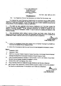 F. No. A[removed][removed]Ad.t  Govemment of lndia Ministry of Finance Department of Revenue New Delhi, dated :