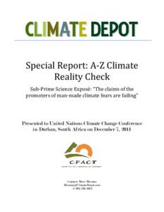 A-Z Climate Reality Check