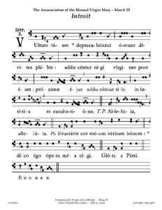 Alleluia / Annunciation / Mary / Gradual / Tract / March 25 / Christianity / Catholic music / Liber Usualis