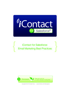 {  iContact for Salesforce: Email Marketing Best Practices  Greenpaper