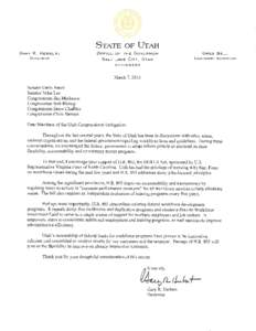 Letter from the Governor of Utah
