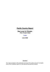 Pacific Country Report Sea Level & Climate: Their Present State
