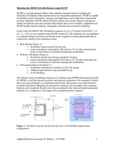 Nuclear technology / Monte Carlo N-Particle Transport Code / Physics / Monte Carlo software / Nuclear safety