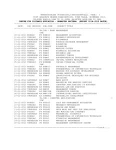 BHARATHIDASAN UNIVERSITY,TIRUCHIRAPPALLI. PAGE: 1 POST GRADUATE DEGREE EXAMINATIONS. TIME TABLE. NOVEMBER[removed]FN-FORE NOON(9.30AM TO 12.30PM) AN-AFTER NOON(2PM TO 5PM) CENTRE FOR DISTANCE EDUCATION - SEMESTER PATTERN. 