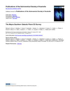 Publications of the Astronomical Society of Australia http://journals.cambridge.org/PAS Additional services for Publications of the Astronomical Society of Australia: