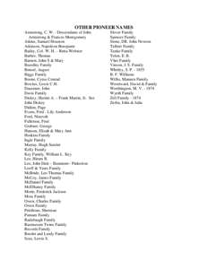 Microsoft Word - Other Pioneer Names