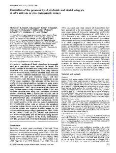 Mutagcncsis vol.11 no.6 pp[removed], 1996  Evaluation of the genotoxicity of stevioside and steviol using six