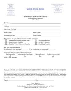 Constituent Authorization Form