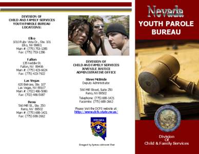 DIVISION OF CHILD AND FAMILY SERVICES YOUTH PAROLE BUREAU LOCATIONS:  YOUTH PAROLE