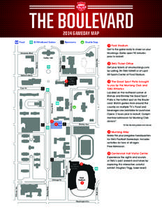 The 2014 boulevard GAMEDAY MAP Food  ID ID/Wristband Station