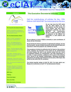 Newsletter  eCIAT ISSN[removed] • Year 6 / No. 4 / February 28, 2014  Infotmation