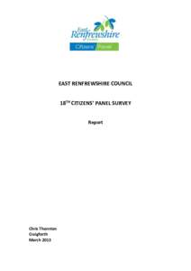 CV: Health & Wellbeing Survey 2010 Draft Report