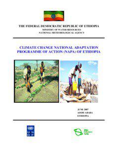 THE FEDERAL DEMOCRATIC REPUBLIC OF ETHIOPIA MINISTRY OF WATER RESOURCES NATIONAL METEOROLOGICAL AGENCY